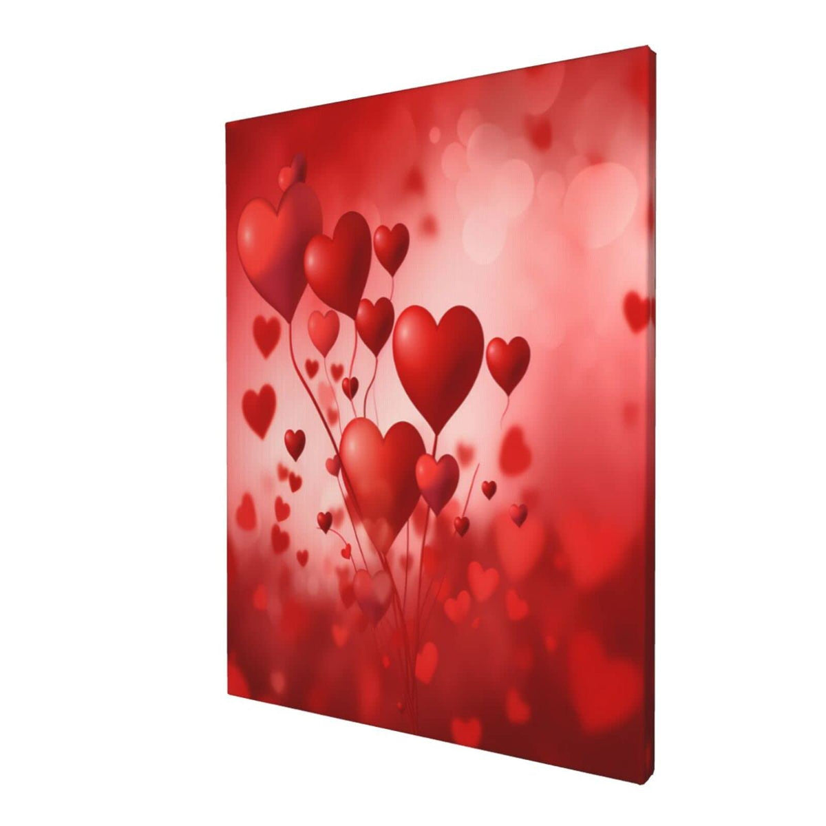 Canvas Wall Decor Art Painting Print, Valentine's Day Heart Shape Balloon Romantic Love Home Decoration