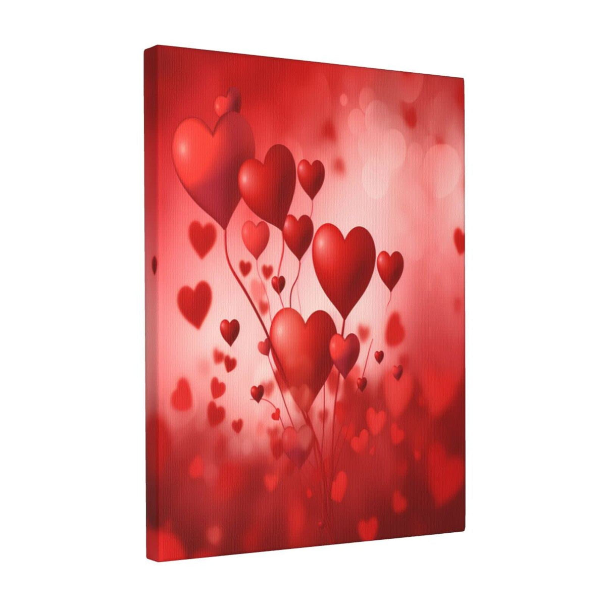 Canvas Wall Decor Art Painting Print, Valentine's Day Heart Shape Balloon Romantic Love Home Decoration