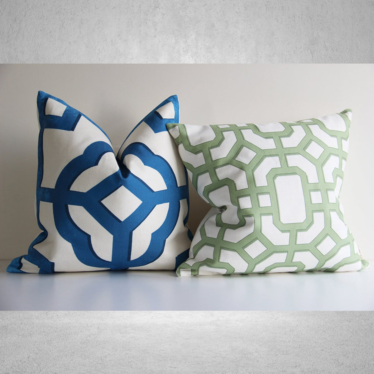 Aqua Duck Birds Pillow Cover - Chinoiserie Decor Cushion Cover 18x18 20x20 Pillow Cover (Copy)