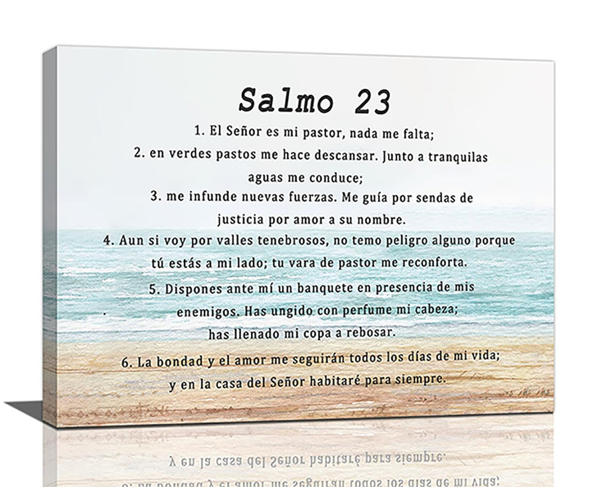Salmo 23 Wall Art Psalm 23 Wall Decor Canvas Print Painting Christian Artwork Home Decorations for Bedroom Living Room