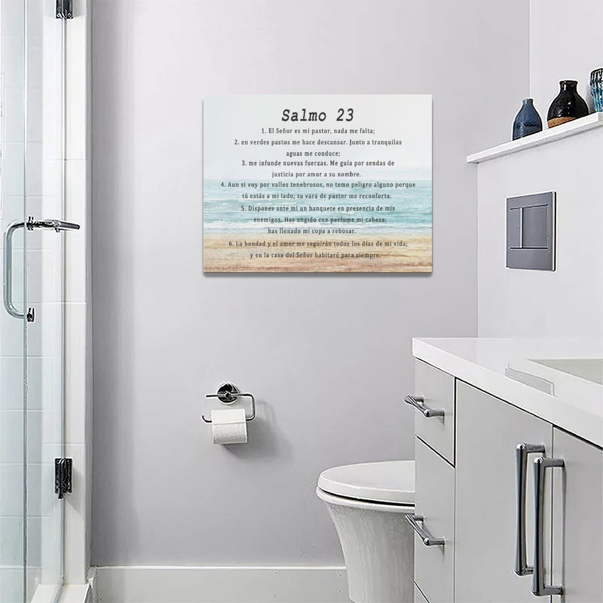 Salmo 23 Wall Art Psalm 23 Wall Decor Canvas Print Painting Christian Artwork Home Decorations for Bedroom Living Room