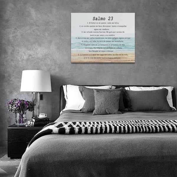Salmo 23 Wall Art Psalm 23 Wall Decor Canvas Print Painting Christian Artwork Home Decorations for Bedroom Living Room