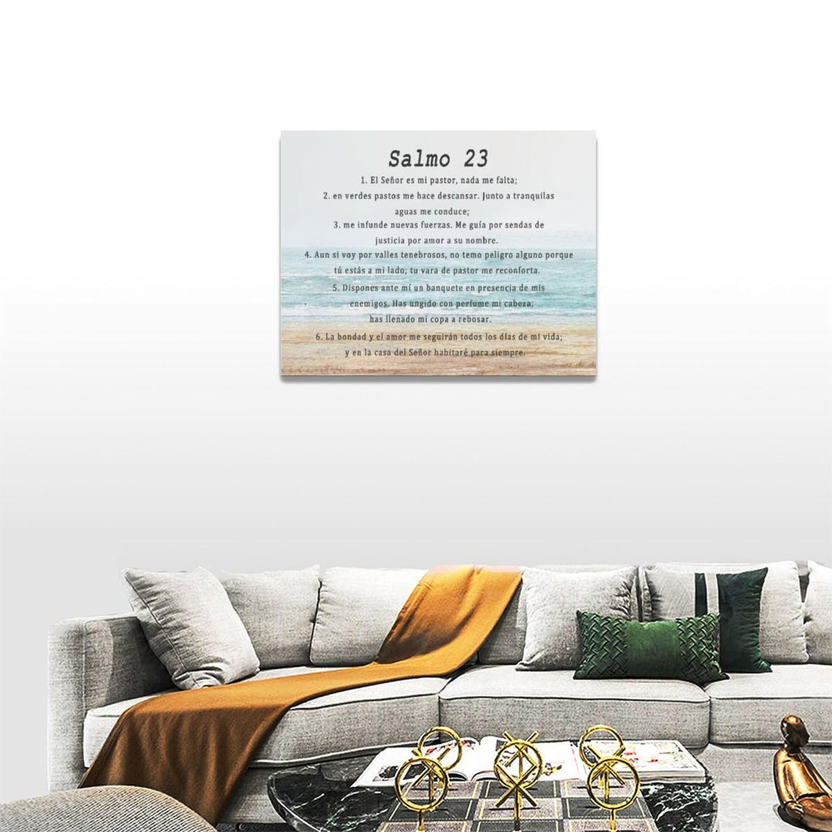 Salmo 23 Wall Art Psalm 23 Wall Decor Canvas Print Painting Christian Artwork Home Decorations for Bedroom Living Room