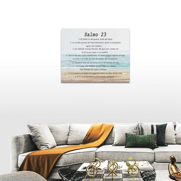Salmo 23 Wall Art Psalm 23 Wall Decor Canvas Print Painting Christian Artwork Home Decorations for Bedroom Living Room