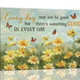 Country Flower Wall Art Yellow Wildflowers Wall Decor Farmhouse Floral Butterfly Daisy Canvas Print Painting Artwork