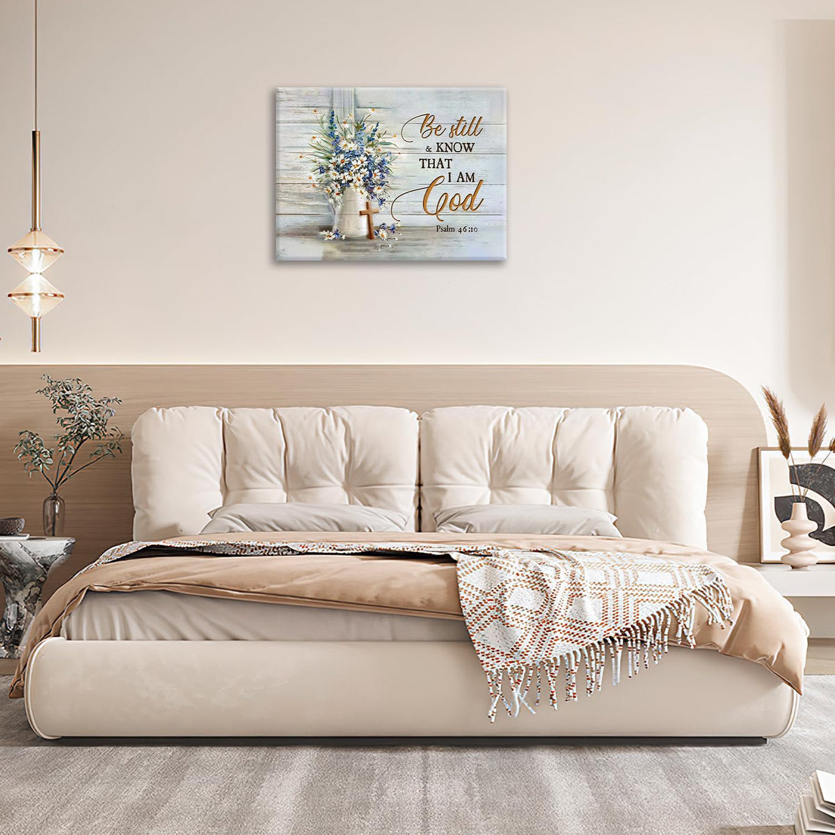 Farmhouse Christian Wall Art Wall Decor Country Flower Floral Canvas Print Painting Pictures
