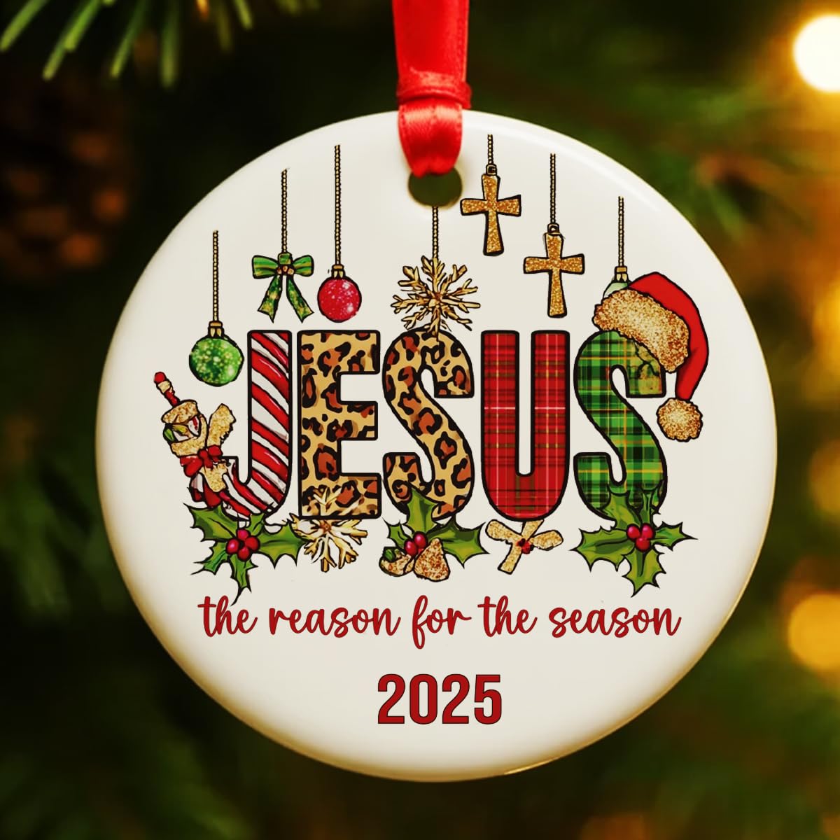 Christian Gifts Christmas Ornament 2025 for Women Men Faith