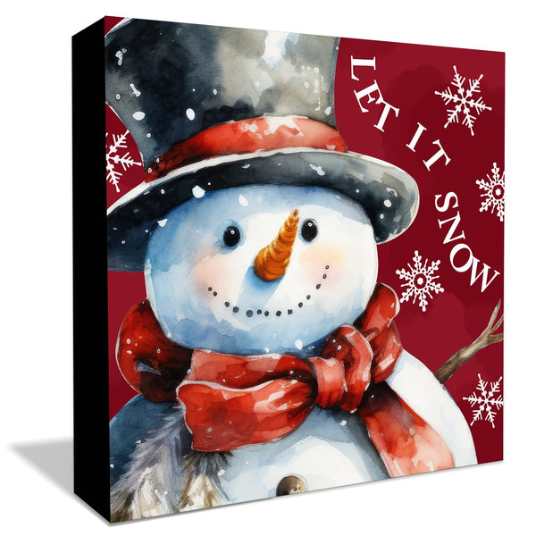 Christmas Gifts, Christmas Gift for Women, Merry Christmas Decor, Let It Snow Wood Box Sign