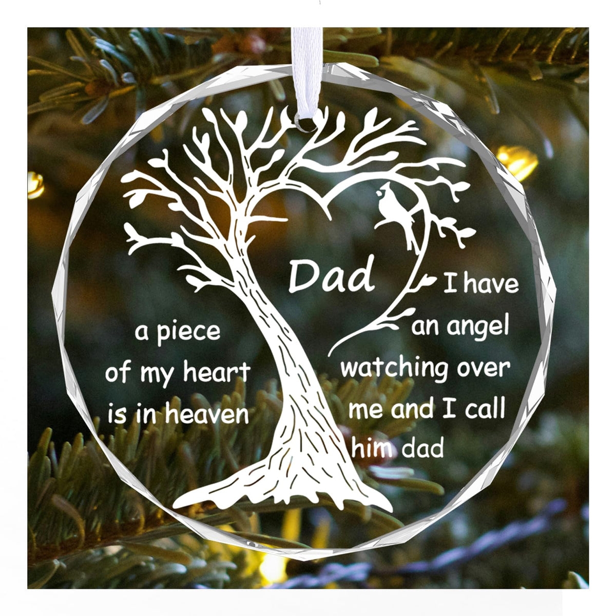 Christmas Memorial Gift, Bereavement Sympathy Gift for Loss of Loved One Father, Christmas Tree Remembrance Hanging Pendant Remembrance Gift