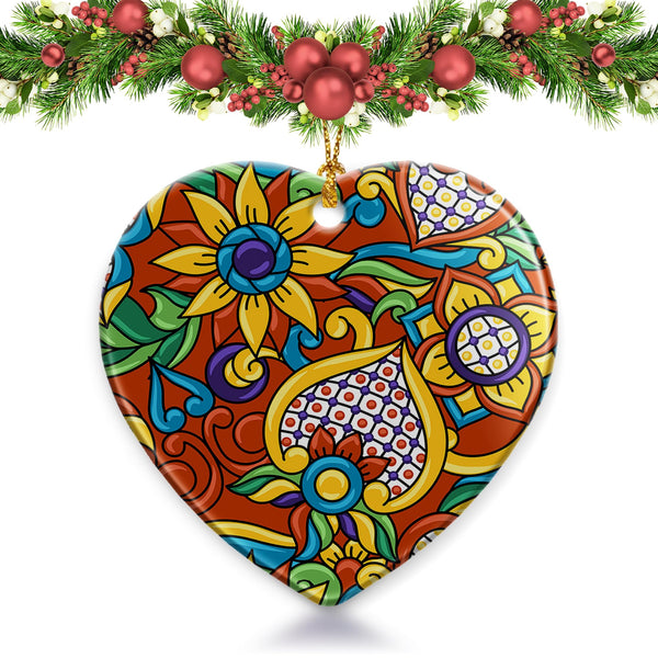 Christmas Ornaments 2025,Mexican Talavera Ornaments for Christmas Tree Holidays Ornaments Decorations