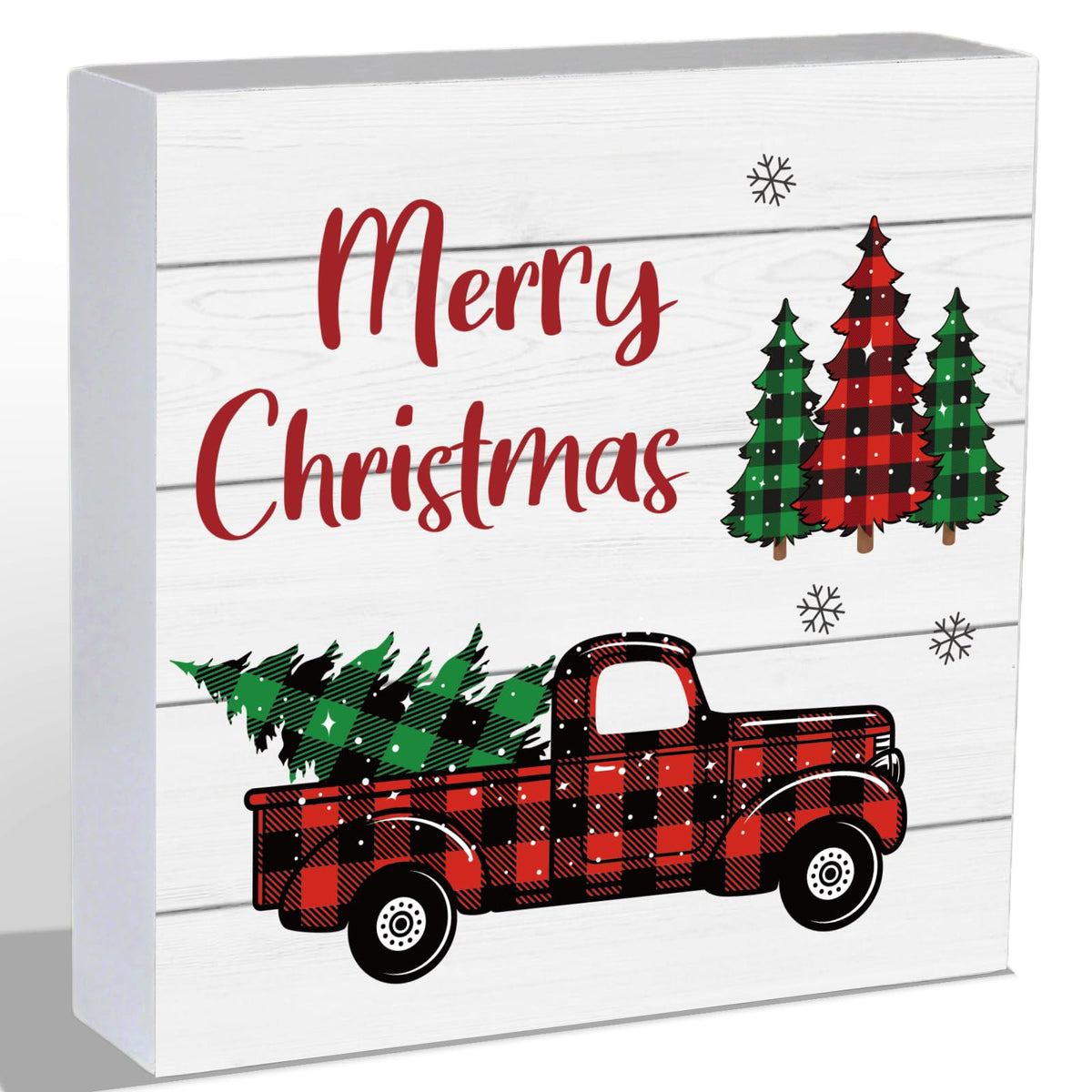 Christmas Table Decorations Christmas Decor Indoor Home Room Truck Office Bathroom Wood Box Sign