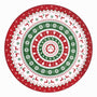 Oversart Christmas Party Machine Washable Area Rug Red/White/Green