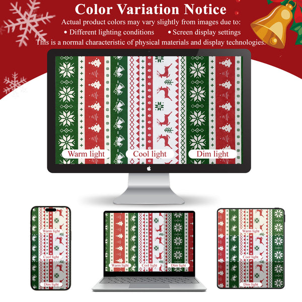 Oversart Christmas Party Machine Washable Area Rug Red/White/Green