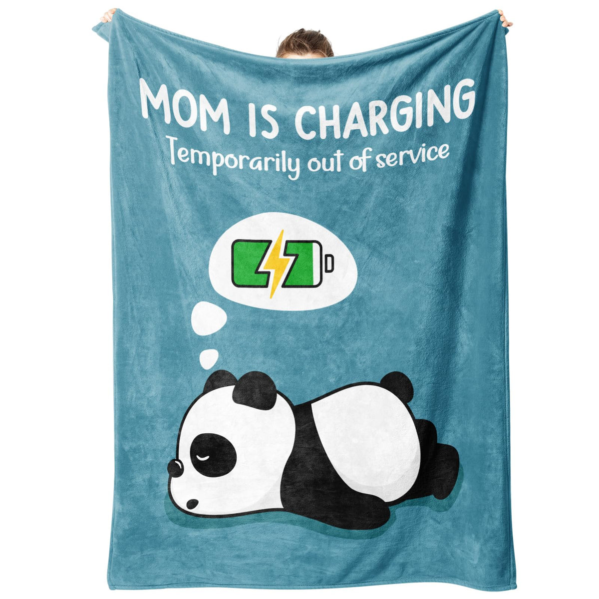 Funny Christmas Birthday Gifts for Mom- Mom is Charging Blanket- New Moms Gifts for Women