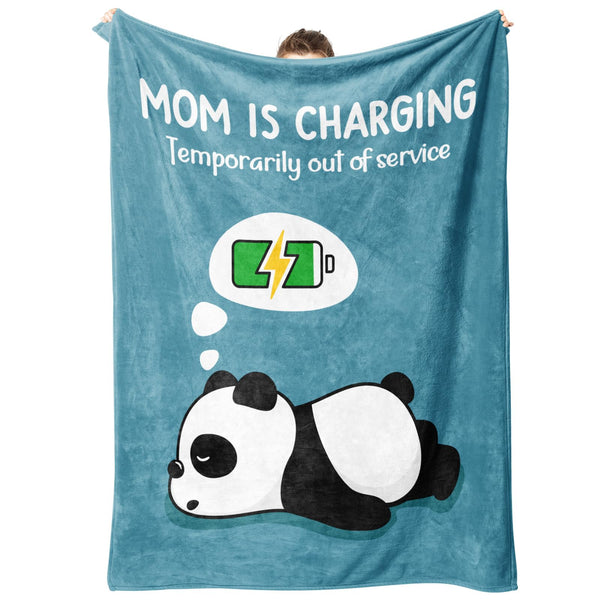 Funny Christmas Birthday Gifts for Mom- Mom is Charging Blanket- New Moms Gifts for Women