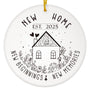 New Home Christmas Ornament 2025-3'' Ceramic New House Ornament New Beginning House Warming Gifts Presents for Women Couple