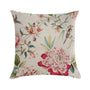 Bird and Peony Pillow Cover, Chinoiserie Floral Accent Cushion in Coral, Red, Sage, Seafoam & Blush, 18x18 Decorative Throw Pillow for Sofa