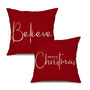 Christmas Throw Pillow Covers 18x18 Inch Set of 2 Merry Christmas Farmhouse Decorations Believe Holiday Decor