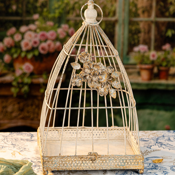 Vintage Rustic Metal Birdcage – Decorative Flower & Candle Holder For Wedding Centerpieces