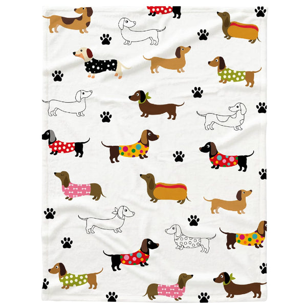Dachshund Dog Blanket,Personalized Puppy Blanket,Pet Gift for Dog Lovers Mom Dad