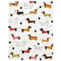 Dachshund Dog Blanket,Personalized Puppy Blanket,Pet Gift for Dog Lovers Mom Dad