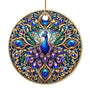 Christmas Ornament - Elegant Peacock Ceramic Ornament, Holiday Décor for Women, Mom, Wife, Friends