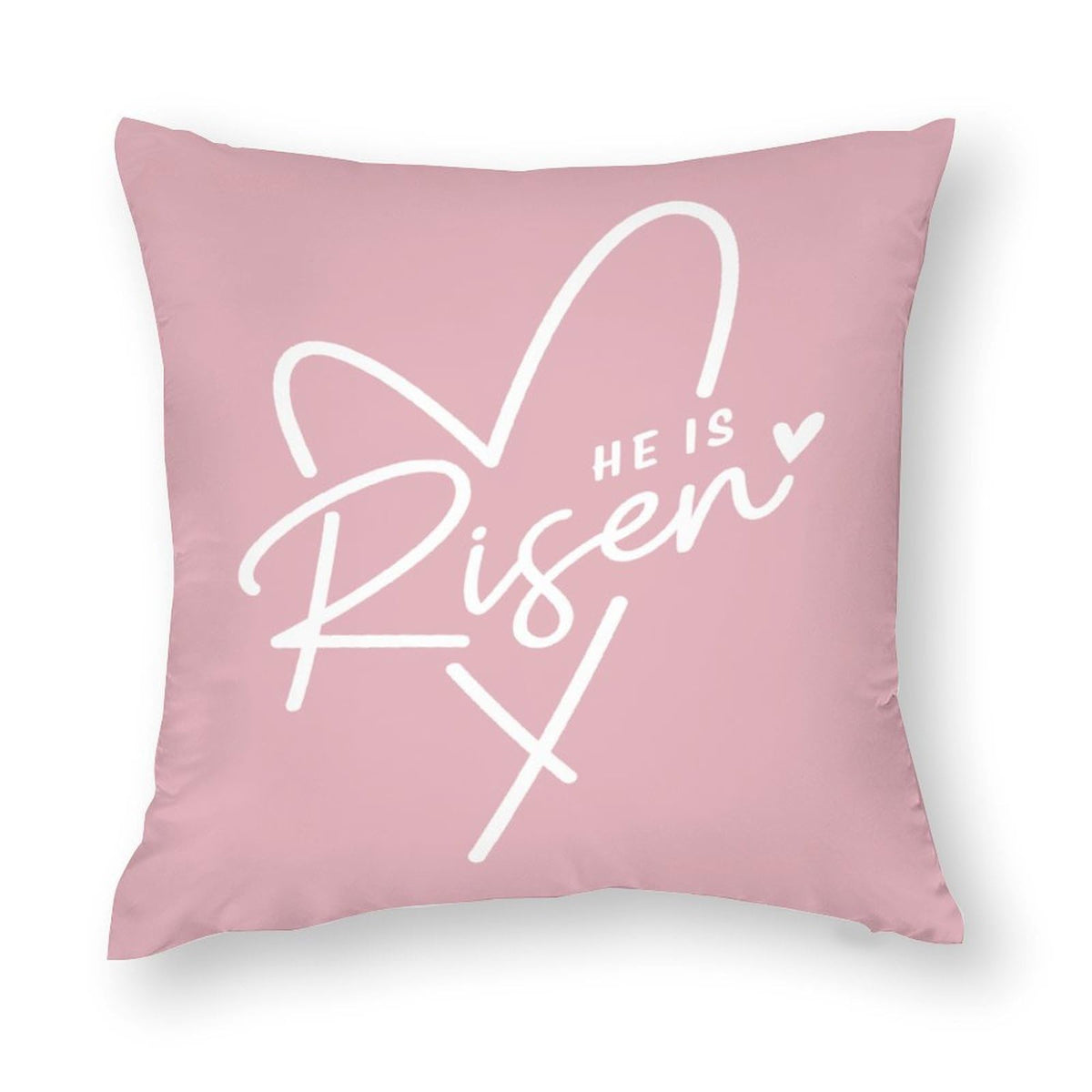 Waterproof Easter Throw Pillow Cases Set of 4 Easter Bunny Flowers Pink, 1-Side, Cotton Linen