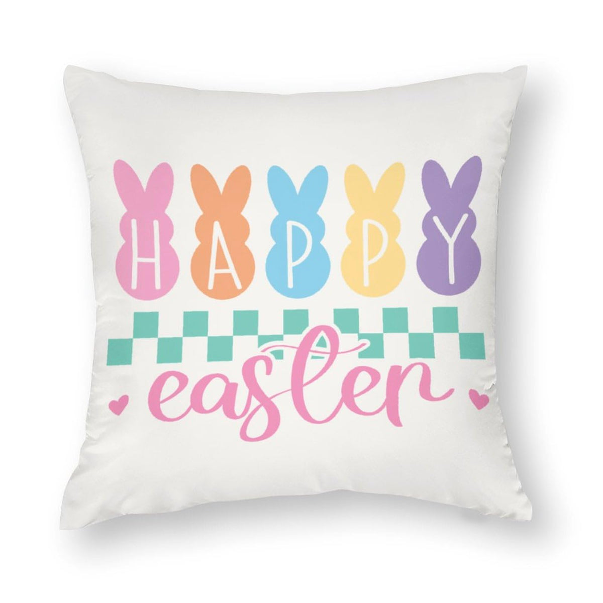 Waterproof Easter Throw Pillow Covers Set of 4, Retro Floral Set of 4, 1-Side, Cotton Linen