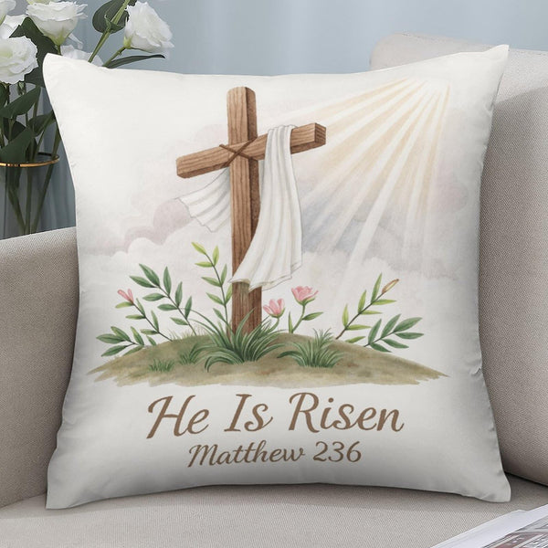 Waterproof Easter Throw Pillow Covers Set of 4, Retro Floral Set of 4, 1-Side, Cotton Linen