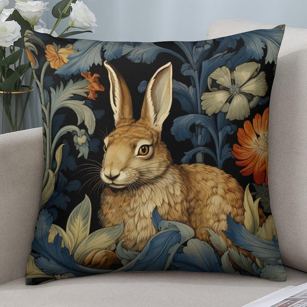 Waterproof Easter Decorations, Set of 4 William Morris Rabbit 18", 1-Side, Cotton Linen