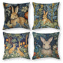 Waterproof Easter Decorations, Set of 4 William Morris Rabbit 18", 1-Side, Cotton Linen
