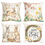 Easter Pillow Covers 18x18 Easter Throw Pillow Covers Bunny Cushion Covers