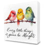 Every Little Things Is Gonna Be Alright Wooden Sign, 5.1x5.1 Inch