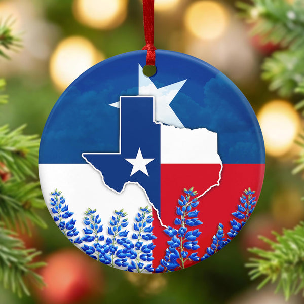Christmas Texas Gifts for Women Men - Ceramic Ornaments 2025 for Tree Decorations