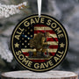 Christmas Veteran Gifts for Men Women - Ceramics Christmas Ornaments 2025 for Tree