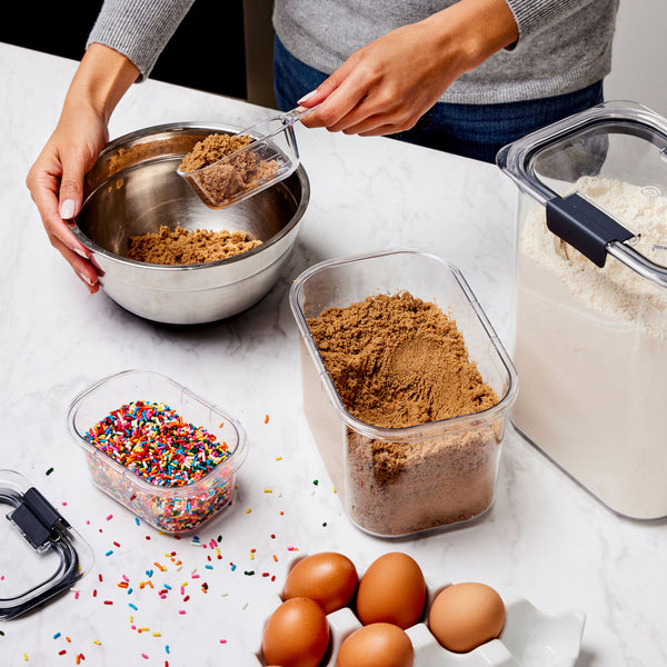 Food Storage Containers Set of 3 – Airtight Leakproof Meal Prep Containers with Lids, Stackable Kitchen Organizer