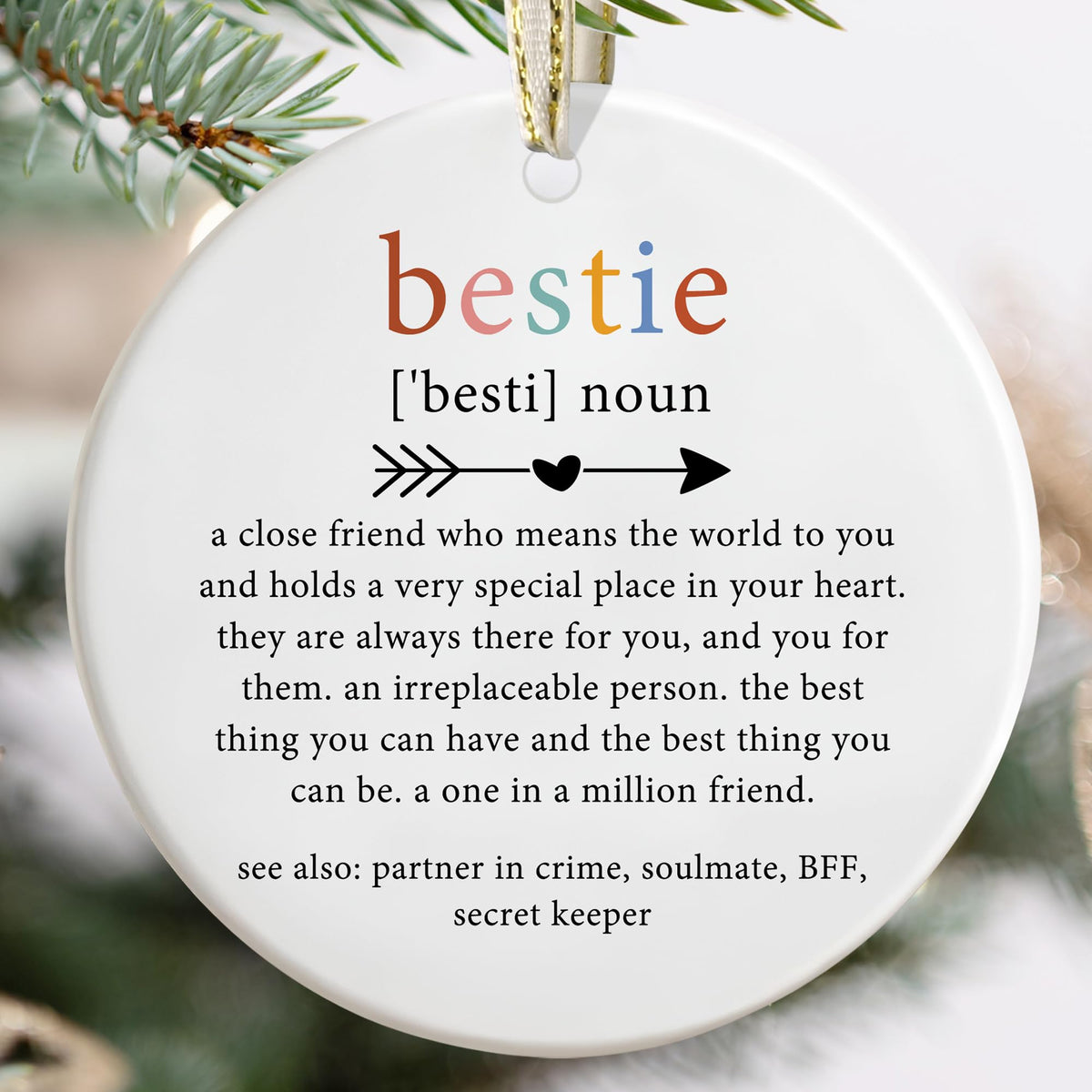Friendship Christmas Ornament - Best Friend Gift - Friend Ornaments for Women