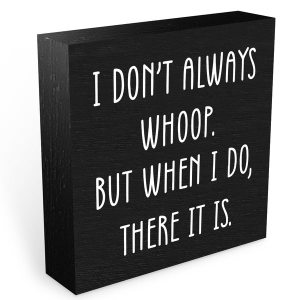 Funny Quotes Office Supplies Rustic Desk Decor Black Wooden Box Sign
