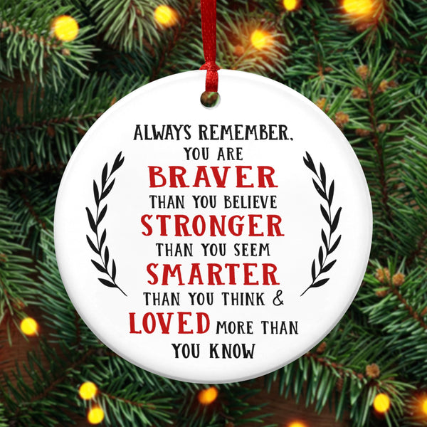 Christmas Inspirational Gifts for Women - Ceramic Christmas Ornaments 2025 for Tree Decorations - Appreciation Gifts for Coworkers Boss