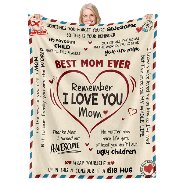 Christmas Birthday Gifts for Mom - Super Soft Fleece Throw Blanket for Couch Bed - Mom Birthday Gifts