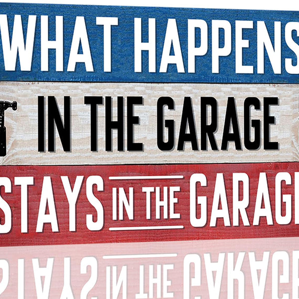 Garage Signs Funny Man Cave Tin Sign Mancave Decor For Men What Happens In The Garage Stays In The Garage