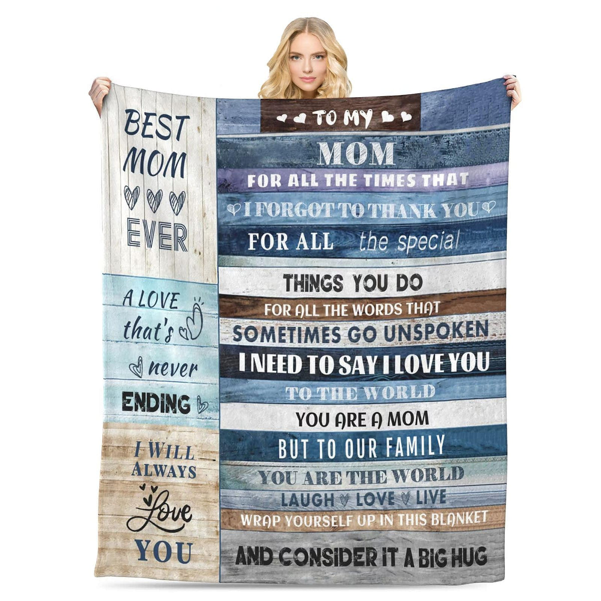 Gifts for Mom, Anniversary Birthday Gifts for Mom, Blanket to Mom from Daughter Son, Presents for Mother's Day