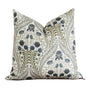 Green and Blue Floral Pattern | Blue and Green Floral Pillow Cover