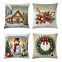 4pcs Christmas Pillow Covers 18x18 Inch Red Pillow Covers Xmas Decorations Buffalo Tree Truck (Copy)