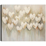 Heart Art for Valentine's Day 8x12 In, Elegant Beige Framed Canvas Wall Art, Attractive Valentine Pictures for Bedroom