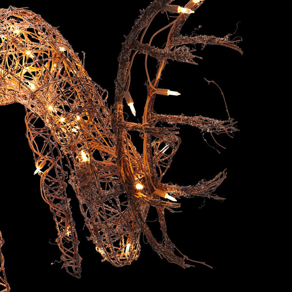 Outdoor/Indoor Christmas Grazing Reindeer Lighted Display – LED Holiday Deer Decoration