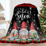 Christmas Blanket, Red Gnomes Christmas Throw Blanket, Xmas Home Decor, Soft Flannel Throw Blankets 50x60