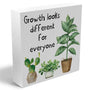 Inspirational Growth Mindset Wooden Box Sign, Motivational Gifts Rustic Farmhouse Decor