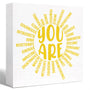 Inspirational Wood Box Sign You Are Sun Wooden Block Signs Motivational Quote Desk Décor