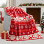 Christmas Throw Blanket - Soft Flannel Christmas Blanket - Warm Plush Holiday Decorative Throw